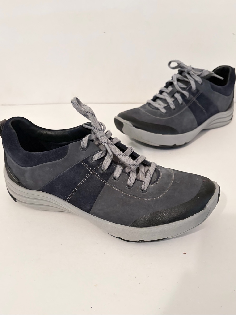Clarks Wave Walk Andes Blue Nubuck Waterproof Comfort Walking Shoes
